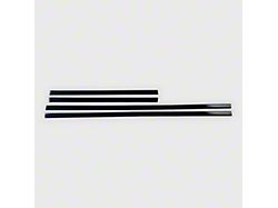 Chrome Delete Door Molding Set; Gloss Black (15-19 Sierra 3500 HD Double Cab, Crew Cab)