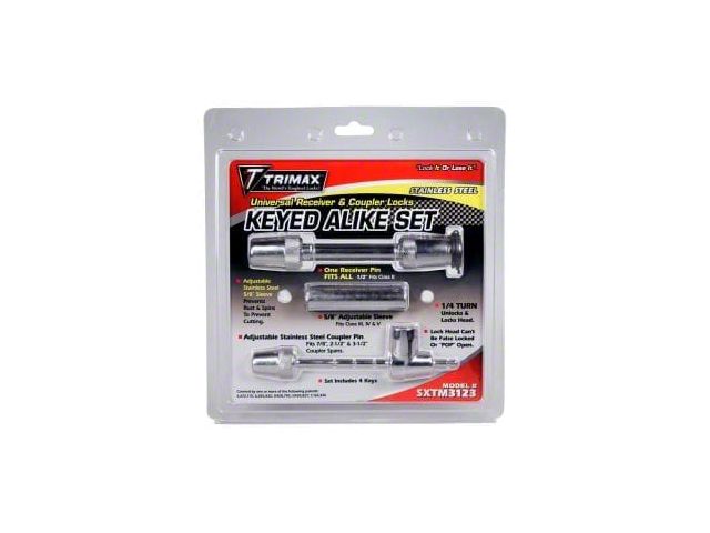 Trimax Locks RAM 1500 1/2-Inch Receiver Lock and Adjustable Coupler ...