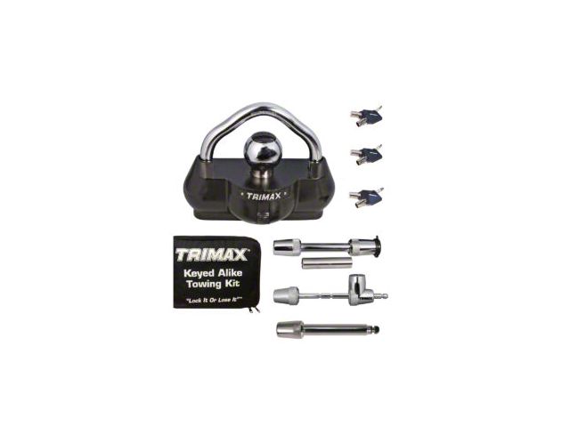 Trimax Locks Coupler Lock, Receiver Lock and Receiver Pin Towing Kit