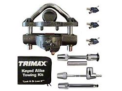 Trimax Locks Coupler Lock, Receiver Lock and Carrying Case Towing Kit