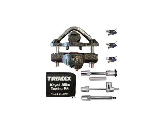 Trimax Locks Coupler Lock, Receiver Lock and Carrying Case Towing Kit