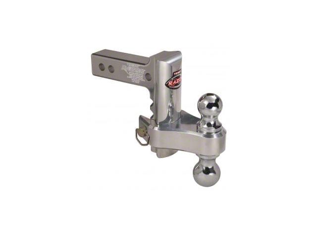 Trimax Locks 2-Inch Receiver Adjustable Dual Ball Mount with 2-Inch Ball and 2-5/16-Inch Ball; 6-Inch Drop and 6-Inch Rise (Universal; Some Adaptation May Be Required)