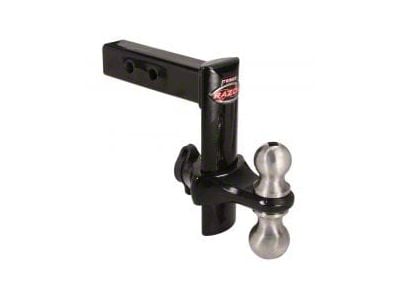 Trimax Locks 2-Inch Receiver Adjustable Dual Ball Mount with 2-Inch Ball and 2-5/16-Inch Ball and Locking Ball Mount; 8-Inch Drop and 8-Inch Rise; Black (Universal; Some Adaptation May Be Required)