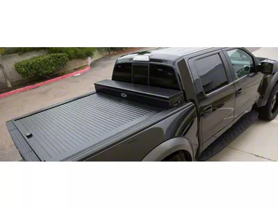 Truck Covers USA American Work Jr. Tool Box Hard Retractable Tonneau Cover (08-16 F-250 Super Duty w/ 8-Foot Bed)