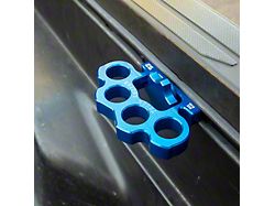 Truck Knucks Billet Aluminum Tie-Down Cleats; Blue (12-26 RAM 1500 w/ OEM Bed Rails)