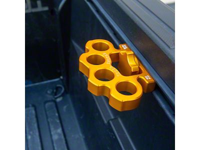 Truck Knucks Billet Aluminum Tie-Down Cleats; Gold (12-25 RAM 1500 w/ OEM Bed Rails)