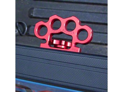 Truck Knucks Billet Aluminum Tie-Down Cleats; Red (12-25 RAM 1500 w/ OEM Bed Rails)