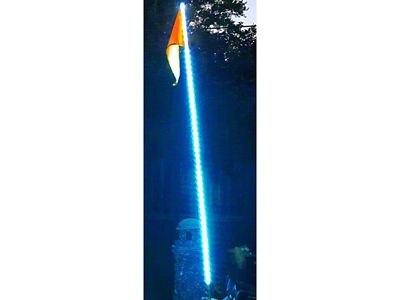 LED Flag Pole Whip; Blue; 5-Foot (Universal; Some Adaptation May Be Required)