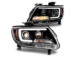 True Mods Projector Headlights; Black Housing; Clear Lens (15-22 Colorado w/ Factory Halogen Headlights)