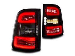 True Mods Full LED Tail Lights; Black Housing; Smoked Lens (19-24 RAM 1500 w/ Factory Halogen Tail Lights)
