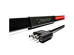 True Mods 60-Inch Tailgate LED Light Bar with Reverse Light; Smoked (01-19 Silverado 3500 HD)
