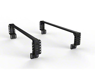 TRUKD 12.50-Inch V2 Truck Bed Rack with Bed Clamp Attachment; Black Bars (15-24 Canyon)
