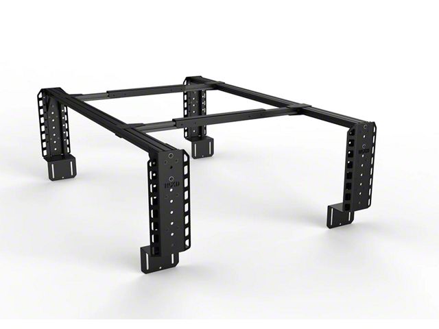 TRUKD 18.50-Inch V2 Truck Bed Rack with Bed Clamp Attachment; Black Bars (15-24 Canyon)