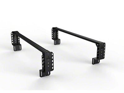 TRUKD 12.50-Inch V2 Truck Bed Rack with Bed Clamp Attachment; Black Bars (15-24 F-150)