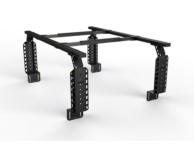 TRUKD 24.50-Inch V2 Truck Bed Rack with T-Slot Attachment; Black Bars (15-24 F-150)