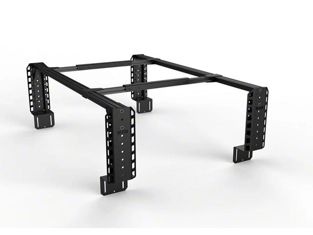 TRUKD 18.50-Inch V2 Truck Bed Rack with Bed Clamp Attachment; Black Bars (19-24 Ranger)