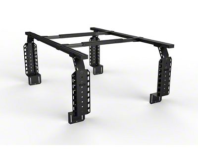 TRUKD 24.50-Inch V2 Truck Bed Rack with Bed Clamp Attachment; Black Bars (19-25 Ranger)