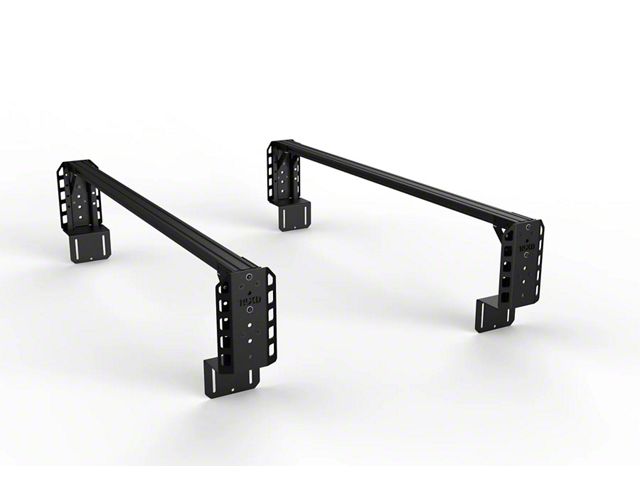TRUKD 12.50-Inch V2 Truck Bed Rack with T-Slot Attachment; Black Bars (07-24 Sierra 1500)