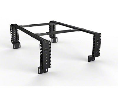 TRUKD 18.50-Inch V2 Truck Bed Rack with Bed Clamp Attachment; Black Bars (07-24 Sierra 2500 HD)