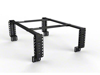 TRUKD 18.50-Inch V2 Truck Bed Rack with T-Slot Attachment; Black Bars (07-24 Sierra 2500 HD)