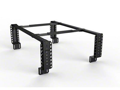 TRUKD 18.50-Inch V2 Truck Bed Rack with T-Slot Attachment; Black Bars (07-25 Sierra 3500 HD)