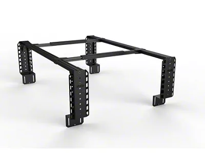 TRUKD 18.50-Inch V2 Truck Bed Rack with T-Slot Attachment; Black Bars (07-24 Silverado 1500)