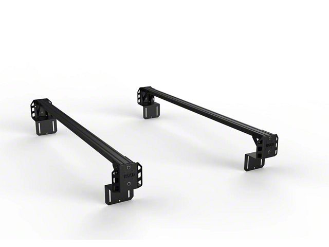 TRUKD 6.50-Inch V2 Truck Bed Rack with Bed Clamp Attachment; Black Bars (07-24 Silverado 1500)