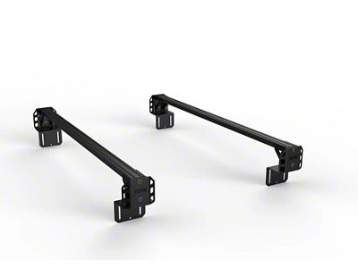 TRUKD 6.50-Inch V2 Truck Bed Rack with Bed Clamp Attachment; Black Bars (07-25 Silverado 2500 HD)