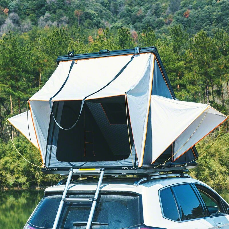 Canyon Triangle Aluminium Hard Shell Roof Top Tent with Scout Pro Series Roof Rack (Universal