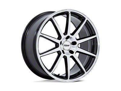 TSW Canard Gloss Black with Machined Face 5-Lug Wheel; 19x10.5; 25mm Offset (87-90 Dakota)