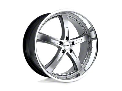 TSW Jarama Hyper Silver with Mirror Cut Lip 5-Lug Wheel; 19x9.5; 40mm Offset (87-90 Dakota)