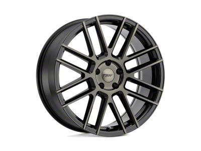 TSW Mosport Matte Black with Machine Face and Dark Tint 5-Lug Wheel; 20x8.5; 20mm Offset (87-90 Dakota)