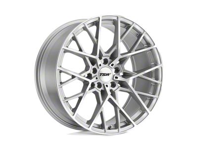 TSW Sebring Silver with Mirror Cut Face 5-Lug Wheel; 19x9.5; 20mm Offset (87-90 Dakota)