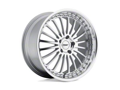 TSW Silverstone Silver with Mirror Cut Face and Lip 5-Lug Wheel; 17x8; 40mm Offset (87-90 Dakota)