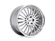 TSW Silverstone Silver with Mirror Cut Face and Lip 5-Lug Wheel; 20x10; 25mm Offset (87-90 Dakota)