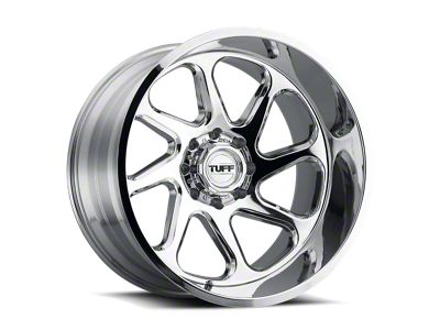 Tuff A.T. T2B Chrome 8-Lug Wheel; Left Directional; 26x14; -72mm Offset (03-09 RAM 2500)