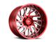 Tuff A.T. T4B Candy Red with Milled Spoke 8-Lug Wheel; 24x14; -72mm Offset (03-09 RAM 3500 SRW)