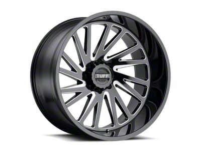 Tuff A.T. T2A Gloss Black Milled 6-Lug Wheel; Right Directional; 22x12; -45mm Offset (04-08 F-150)
