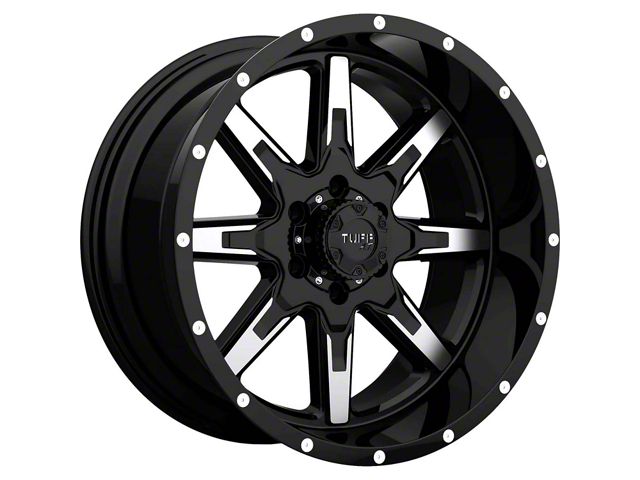 Tuff A.T. RAM 1500 T15 Gloss Black with Milled Spokes 5-Lug Wheel ...