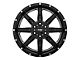 Tuff A.T. T15 Gloss Black Milled 6-Lug Wheel; 18x10; -24mm Offset (14-18 Silverado 1500)