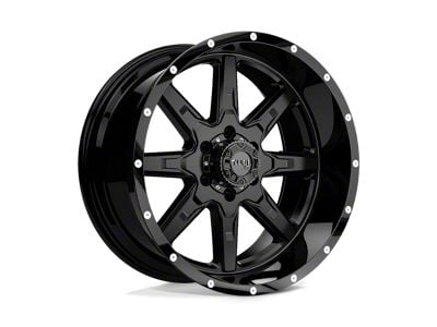 Tuff A.T. T15 Satin Black with Gloss Black Lip 6-Lug Wheel; 15x8; -13mm Offset (15-20 F-150)