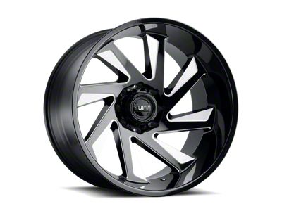 Tuff A.T. T1B Gloss Black with Milled Spokes 6-Lug Wheel; Left Directional; 22x12; -45mm Offset (15-20 F-150)