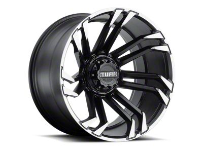 Tuff A.T. T21 Matte Black with Machined Flange 6-Lug Wheel; 22x12; -45mm Offset (15-20 F-150)