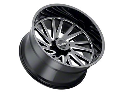 Tuff A.T. T2A Gloss Black Milled 6-Lug Wheel; 20x12; -45mm Offset (24-25 Ranger)