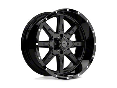 Tuff A.T. T15 Satin Black with Gloss Black Lip 8-Lug Wheel; 18x10; -13mm Offset (99-07 F-250 Super Duty)