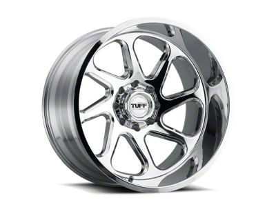 Tuff A.T. T2B Chrome 8-Lug Wheel; Left Directional; 22x12; -45mm Offset (99-07 F-350 Super Duty SRW)