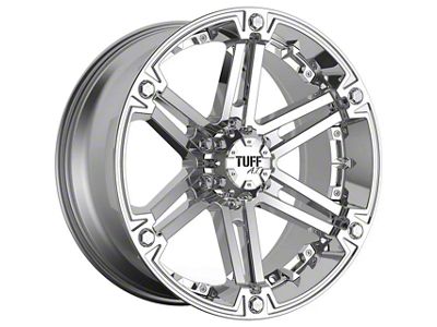 Tuff A.T. T01 Silver with Brushed Silver Face 6-Lug Wheel; 20x9; 10mm Offset (23-25 Colorado)