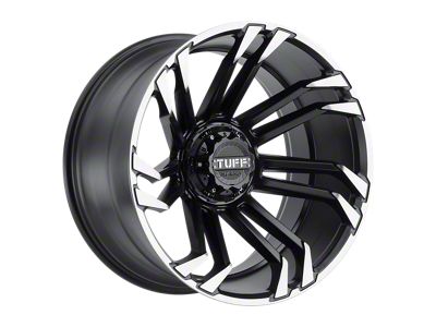 Tuff A.T. T21 Matte Black with Machined Flange 6-Lug Wheel; 22x12; -45mm Offset (21-24 F-150)