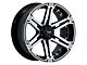 Tuff A.T. T01 Flat Black with Machined Face and Chrome Inserts 6-Lug Wheel; 20x9; -13mm Offset (19-24 RAM 1500)