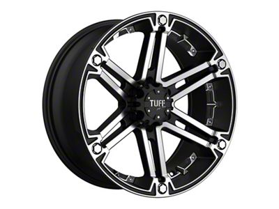 Tuff A.T. T01 Flat Black with Machined Face 6-Lug Wheel; 20x9; 10mm Offset (19-24 RAM 1500)